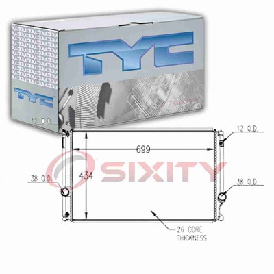 TYC Radiator for 2015-2016 Lexus NX200t 2.0L L4 Cooler Cooling Antifreeze mu