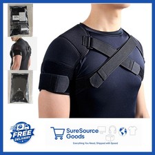 Double Shoulder Support Strap Wrap Neoprene for Rotator Cuff Injury L