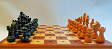 Kleines Schachbrett 12,3x12,3 cm aus Holz Vin...