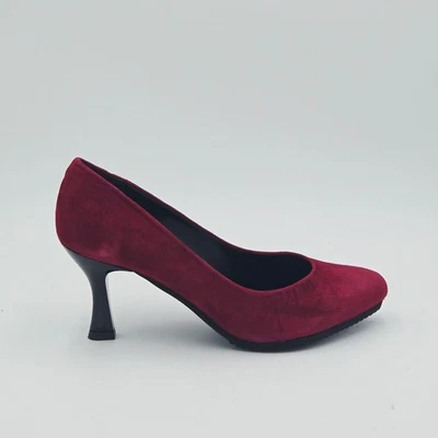 Chaussures Femme Kelly Rose 37,5 Escarpins Bordeaux En Daim 297AB - Photo 1/4