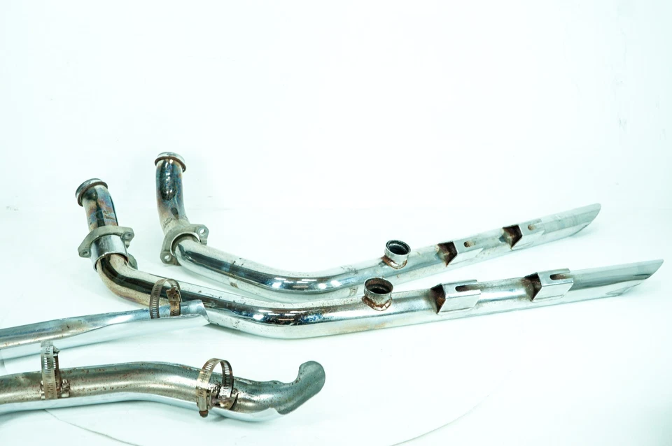 05 Harley Sportster XL883L 883 OEM tubos de cabezal de escape oxidados puntos picados 1368 Foto 2 de 4