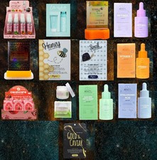77 Pcs-Huge Face Skin Care Lot Serums, Soap, Setting Spray, Cream, Masks, Primer