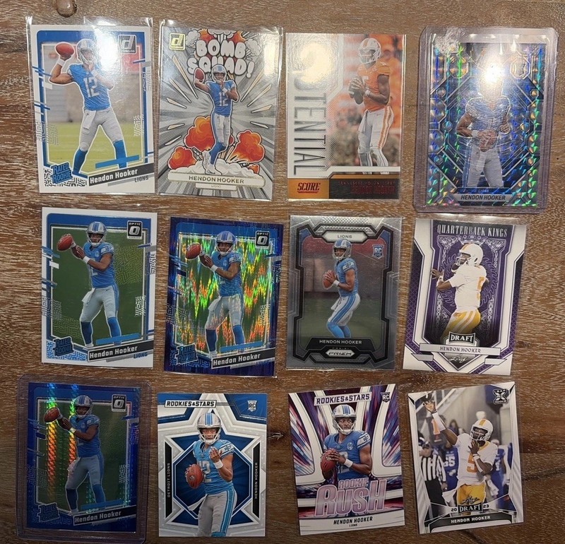 Hendon Hooker Rookie 12 Rookie Card Lot Optic, Prizm, DR, & SP Parallels