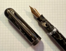 Narwhal Nautilus Fountain Pen-J. Brooks Primary Macchiato resin–Architect nib LE