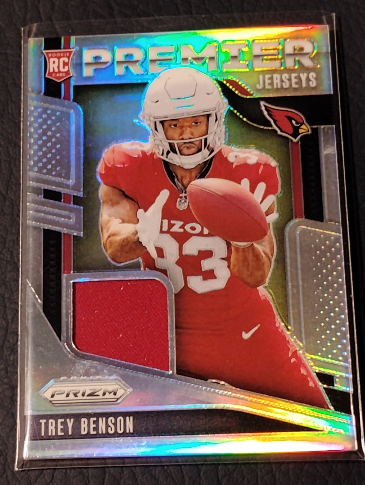 2024 Panini Prizm Football  Premier Jerseys Silver - #PJ-TBN Trey Benson (RC) 