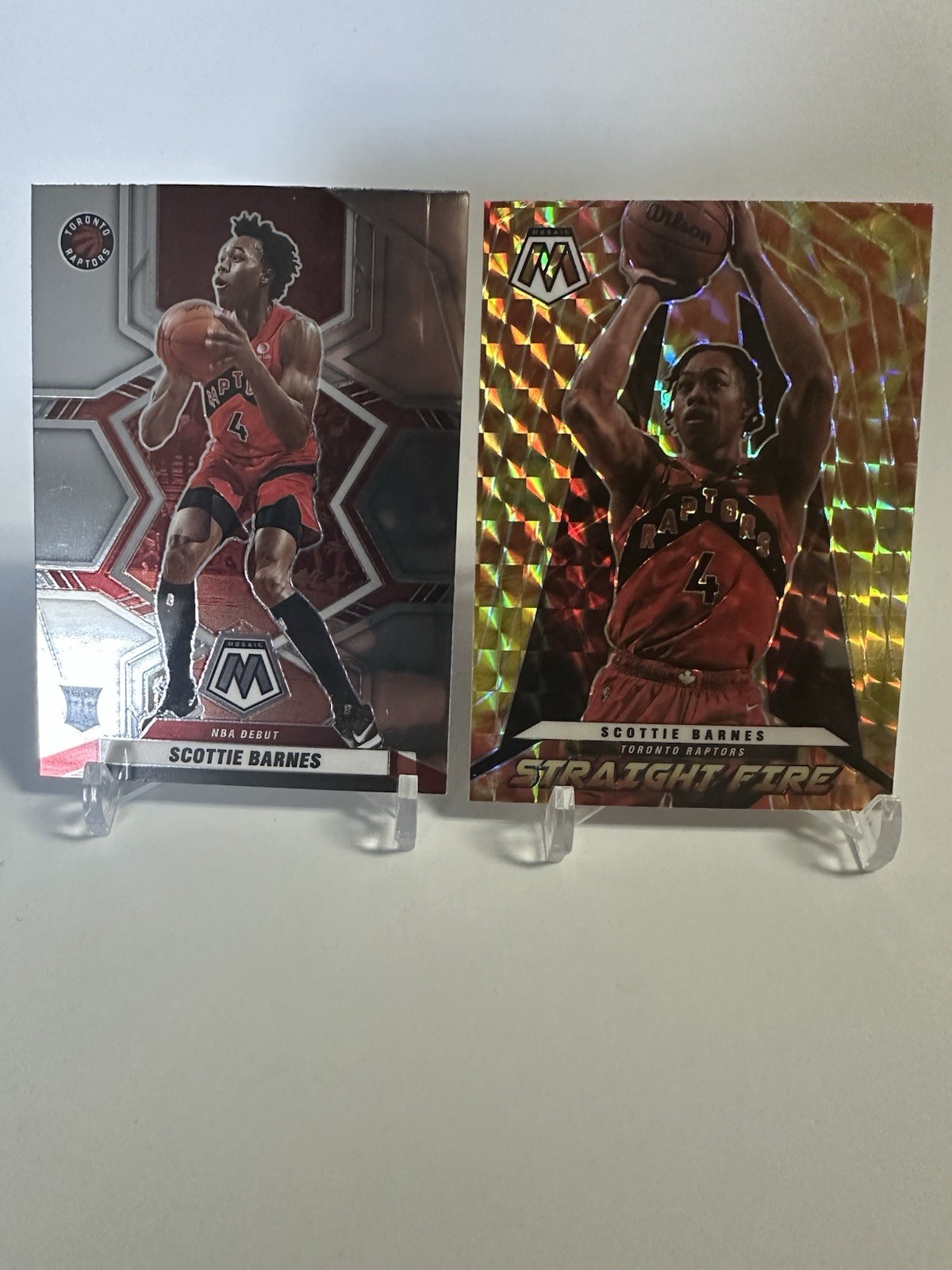 2021-22 Panini Mosaic - Straight Fire Scottie Barnes #20 (RC)
