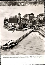 Ak Wasserburg am Bodensee Schwaben, Seegfrör...
