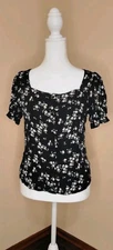 Elodie Button Front Blouse Tee Womens XS XSMALL Nordstram Rack Square Neck