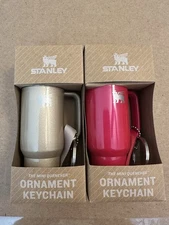 STANLEY The Mini Quencher Christmas Ornament Keychain Set Of 2 -Red & Gold
