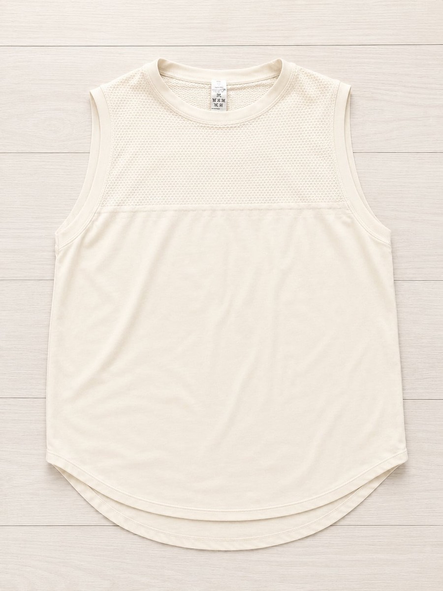 Varley Morro Athletic Tank Top in off whites S/M View 2