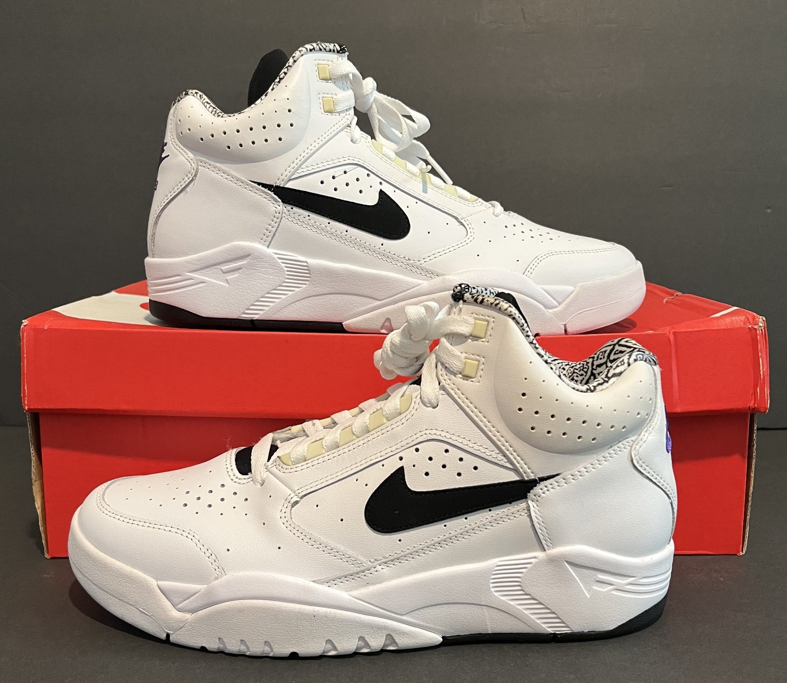 NEW Men's Nike Air Flight Lite Mid 'White Black' | DJ2518-100 | Size 10.5M