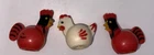 Vintage Fisher Price 1980s  Farm Animals Lot 2 Chickens And 1 Rooster #117 #915