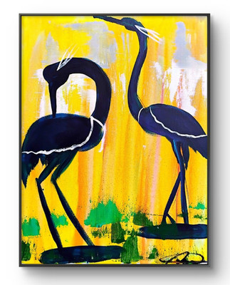 Original art  14 X 11 Paradise CANVAS Colorful Modern Art Acrylic Painting
