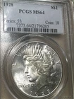 1928 P Peace Silver Dollar PCGS MS64 *Low Mintage Key Date Coin*  Strong Strike