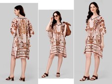 Kurti Digitally Printed Polyester Crepe Dress - 36 Free Shipping