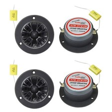 2 Pair of 3.75" 175 Watt RMS 4-Ohm Aluminum Super Bullet Tweeters Audiopipe