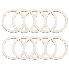 10Pcs 3 Inch Unfinished Wood Rings Flat Round Natural Wooden Ring Circle