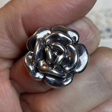 Sterling Silver 925 Rose Flower Ring Size 6