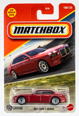 2025 Matchbox #100 2024 BMW 7-Series AVENTURIN RED METALLIC | FSC