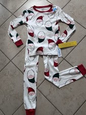 Carter  s Girl Boy Unisex Santa Face Christmas Pajamas Size 8 NWT