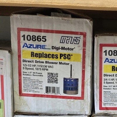 Mars 10865 Azure  ECM Condenser Fan Motor - 1/3-1/2 HP -