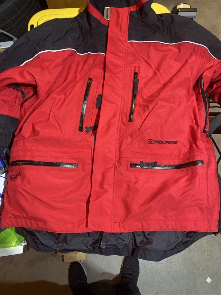 Chaqueta de moto de nieve Polaris sin aislamiento Shell XL negra roja Foto 3 de 4