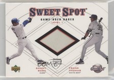 2001 Sweet Spot Game-Used Bases Level 1 Frank Thomas Sammy Sosa #B1-ST HOF 0x3f