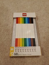 IQ LEGO Stationery 9 Gel Pens Ages 6 /NEW/ SEALED