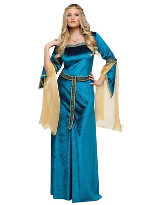 Renaissance Prinzessin Mittelalter Deluxe Lady Guinevere Buchwoche Damen Kostüm S
