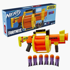 NERF Fortnite GL Dart Blaster Launcher w/ 6 Foam Darts, MPN E6757