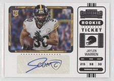 2022 Panini Contenders Rookie Ticket Variation Jaylen Warren #286 Auto 2r5