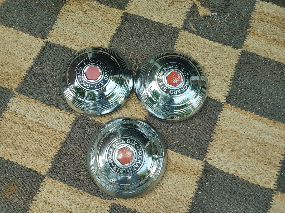 Vintage OEM Set of 3 Packard Six Hubcaps Used | eBay