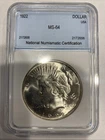 1922-P Peace Silver Dollar $1 NGC MS64 In Case