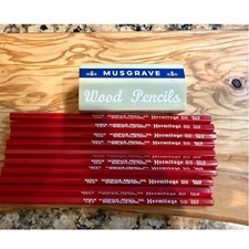 Lot of 10 Musgrave 510 Hermitage Wood red pencils unsharpened