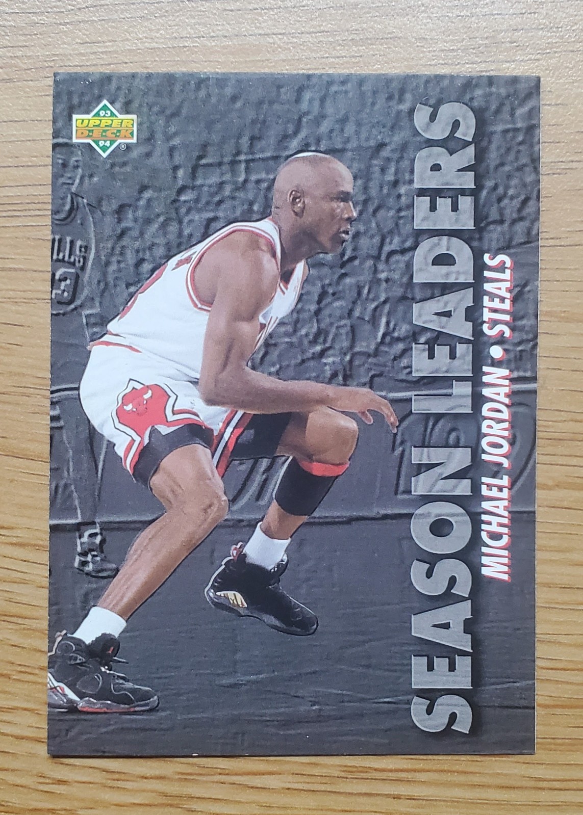 Michael Jordan 1993-1994 Upper Deck #171 Season Leaders in Steals Chicago Bulls
