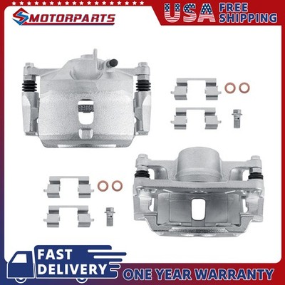 Pair Front Brake Calipers w/ Bracket for Honda Civic Insight Acura EL 1.8L