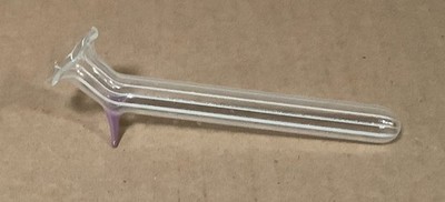 Lauscha Bimini Art Glass Lampworked Knife Rest/ place card holder Bud Vase