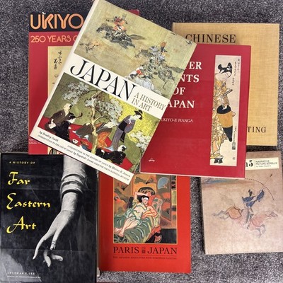 Vintage Coffee Table Art Book Lot- Large Reference Volumes- Asian Arts 7 Books