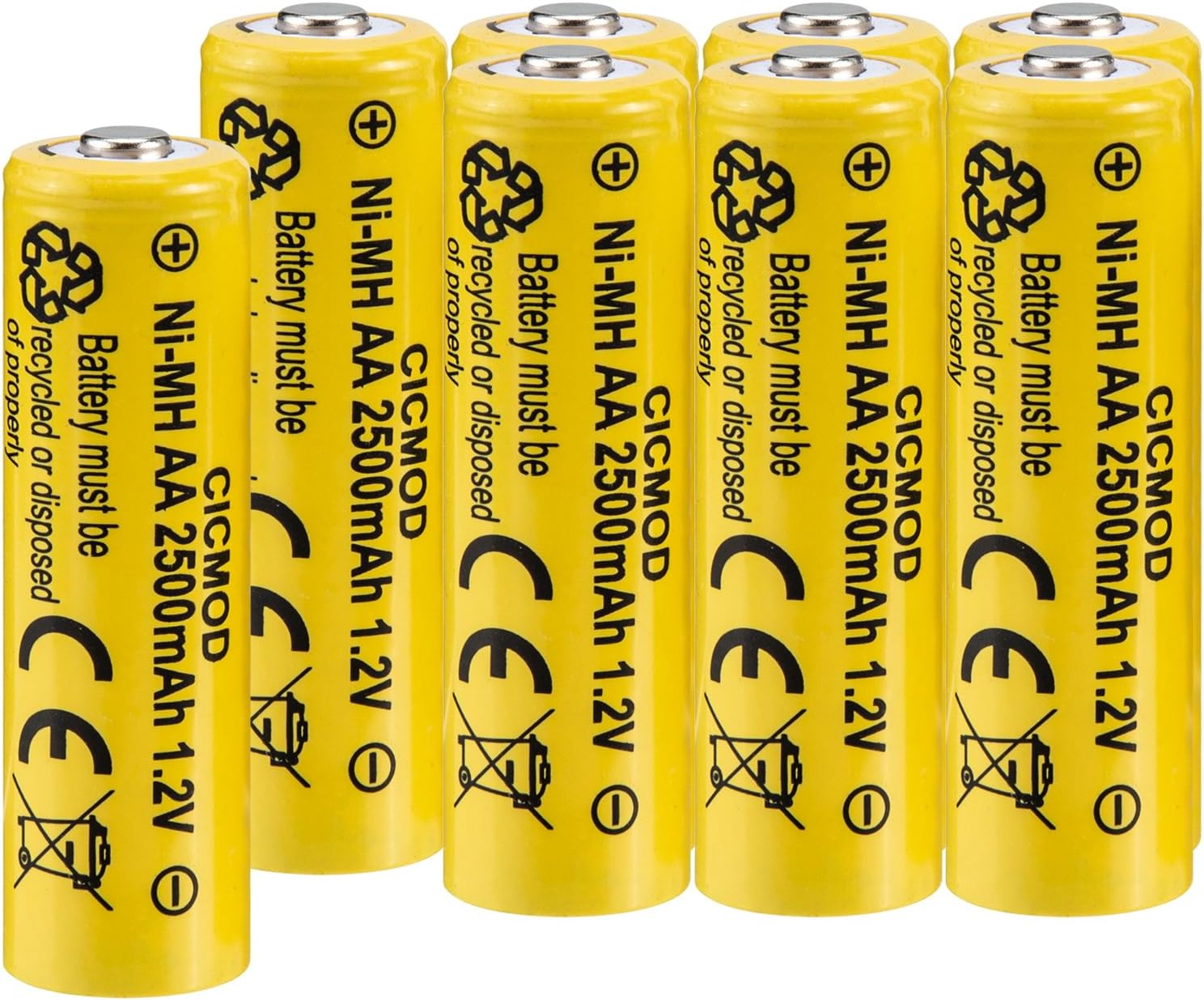 Rechargeable AA Batteries 1.2V Ni-Mh 2500Mah Double a Battery for Outdoor Garden-image