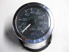 Speedometer, analog, Sea Ray, black w/white lettering