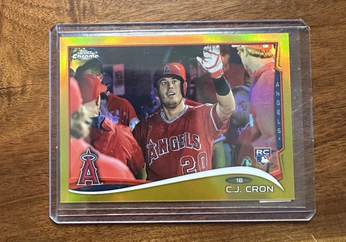C.J. Cron 2014 Topps Chrome Baseball #151 Rookie TRUE Gold Refractor /50 ANGELS