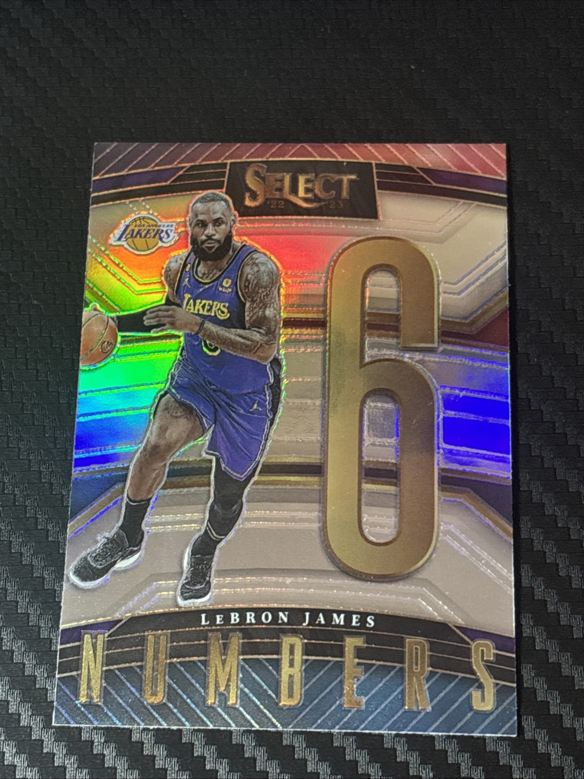 2022-23 Panini Select Numbers LeBron James #4 Silver Prizm