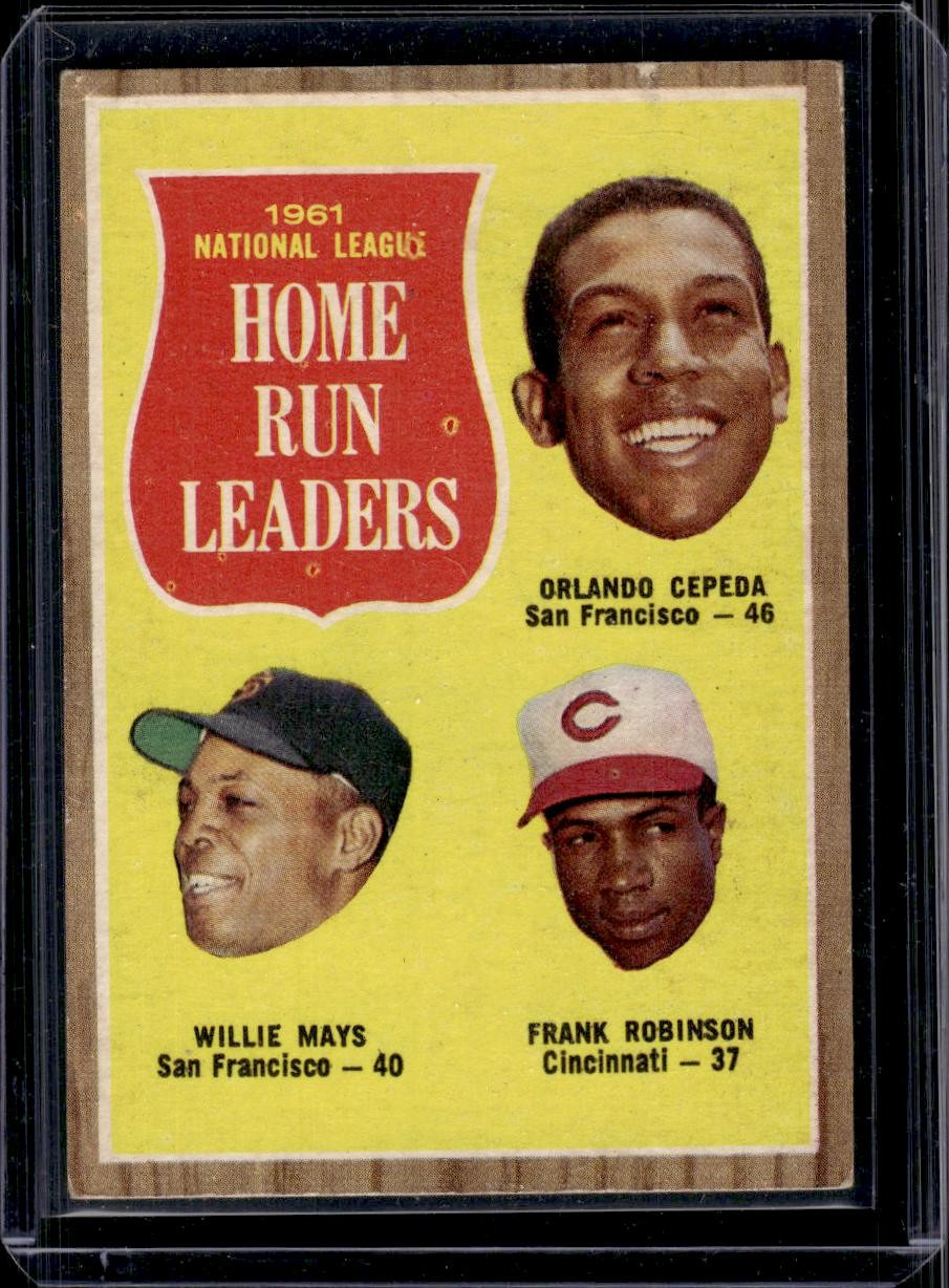 1962 Topps #54 1961 National League Home Run Leaders