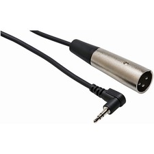 Hosa Right-Angle Stereo 3.5mm Male Headphone to XLR Male Extension Cable 10 Foot