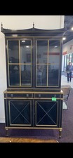 AUTHENTIC VINTAGE ASIAN BLACK/GOLD FINISHED CABINET BRONZE HARDWARE NICE!!!
