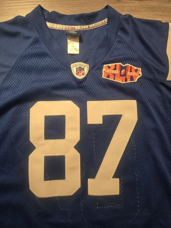 Camiseta deportiva Reggie Wayne Indianapolis Colts Reebok Super Bowl - grande para hombre (48) Foto 3 de 4