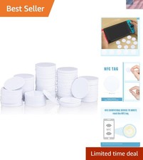 100 Adhesive NFC Tags - Minimalist NTAG215 Cards, Perfect for Gamers  Marketers