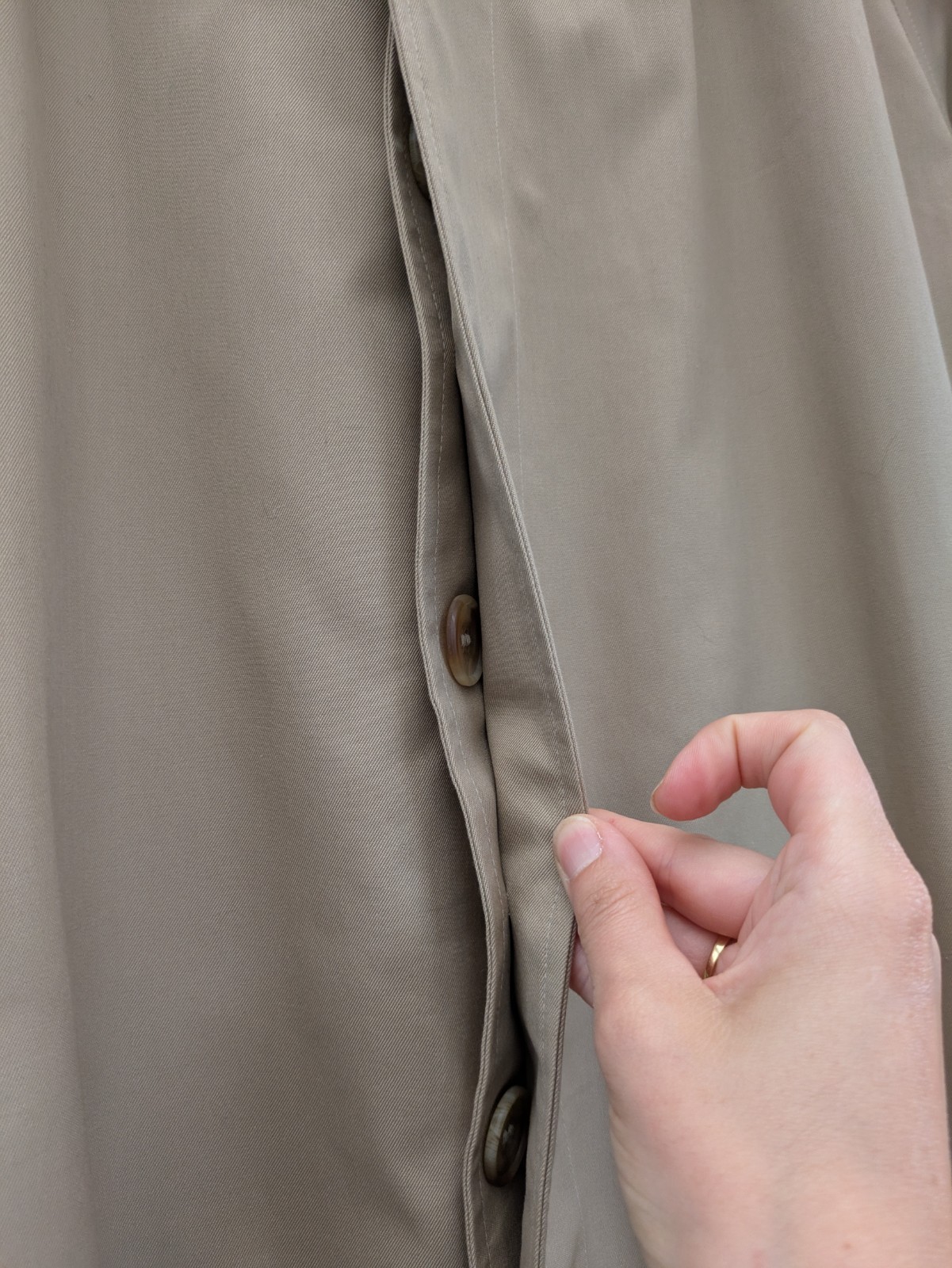 DAKS 46R Single Breasted Classic Trench Coat