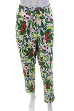 J. Mclaughlin Women's Hook Closure Flat Front Straight Leg Printed Pants Size12