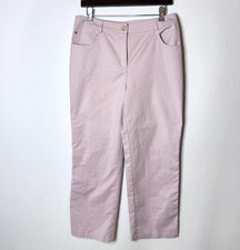 St. John Pants Pink Sz M / 10 Cotton Stretch Straight 5 Pocket 30x25.5 READ